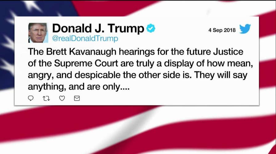 Trump slams treatment of Kavanaugh at confirmation hearing