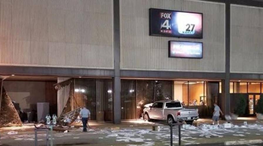 Truck rams into Dallas FOX affiliate