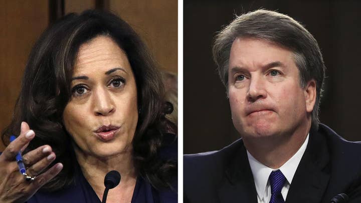 Kamala Harris asks Kavanaugh if he's discussed Mueller probe