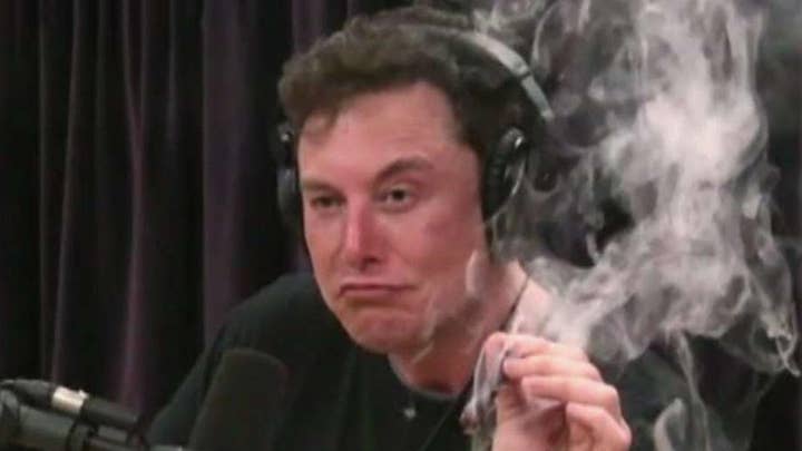 Tesla shares fall after Elon Musk smokes with Joe Rogan