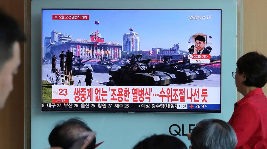 North Korea holds military parade without ballistic missiles