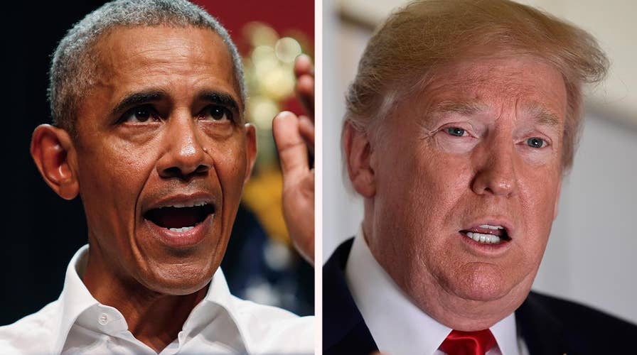 Obama bashes Trump, takes credit for good economy