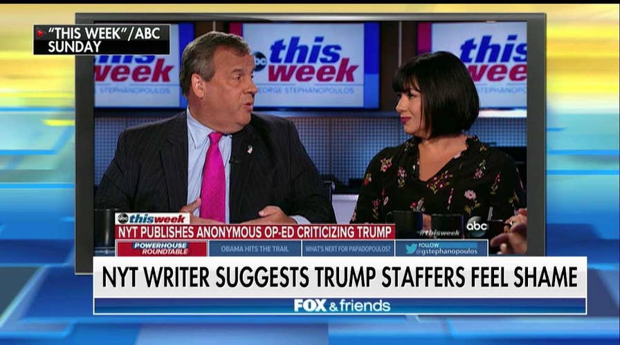 Christie battles NYT reporter over WH staffers' "shame."
