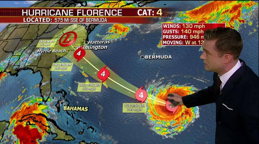 Hurricane Florence strengthens to category 4