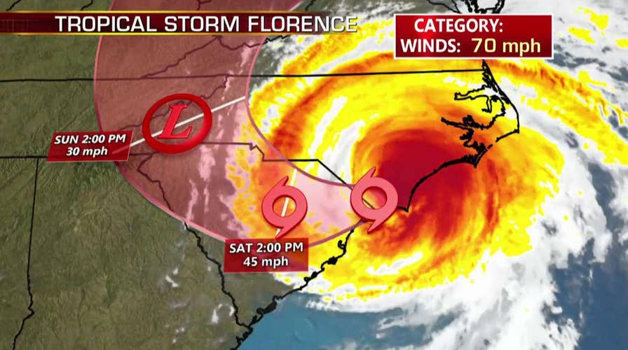 Florence downgraded from hurricane to tropical storm