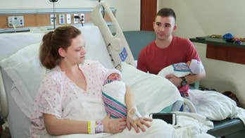 Military couple escaping Florence's path gives birth in Florida hospital