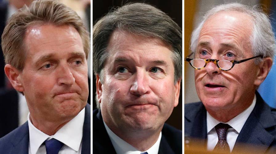 Republicans Corker, Flake want Kavanaugh vote delayed