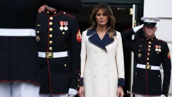 Melania Trump sports pricey Gucci coat to welcome Polish president