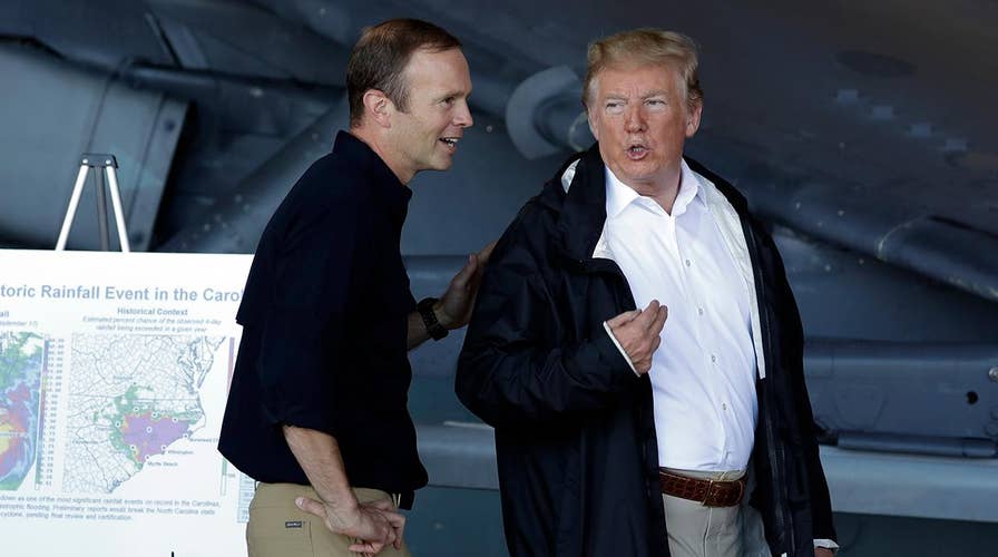 Trump surveys New Bern, NC after Hurricane Florence