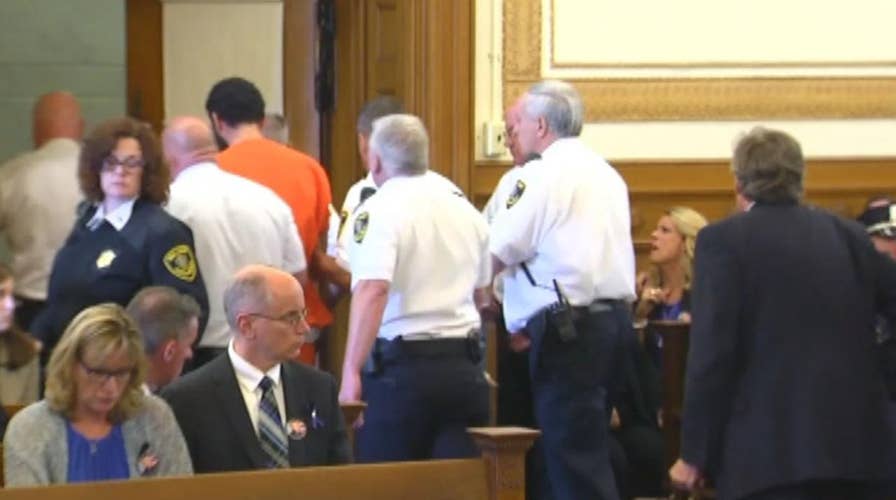 Slain cop’s widow confronts man accused of killing husband