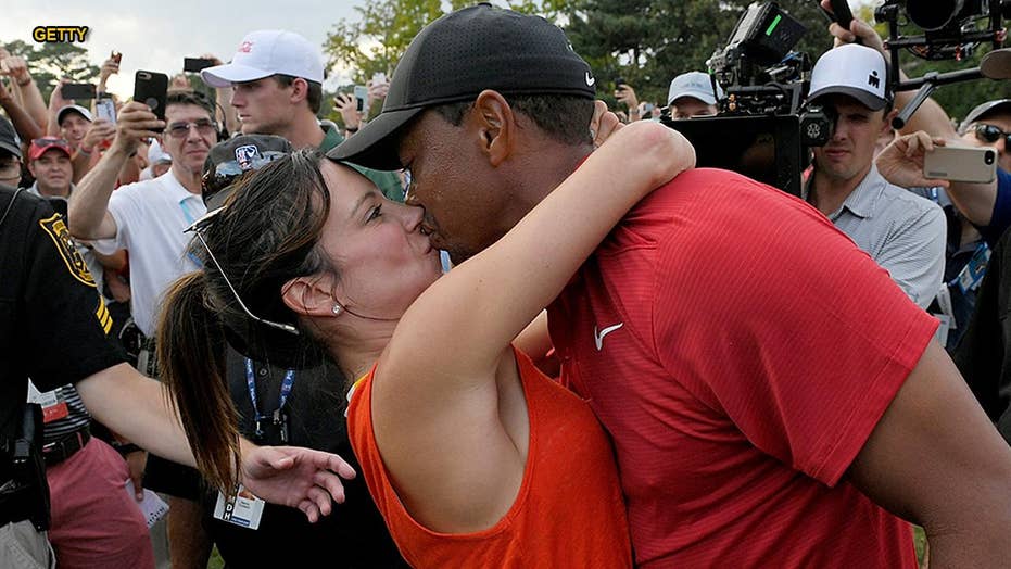 Tiger Woods Embraces Girlfriend Erica Herman After Golf Great S First Tour Victory Since 2013 Fox News Elin has a friendly relationship with erica, the source says. tiger woods embraces girlfriend erica