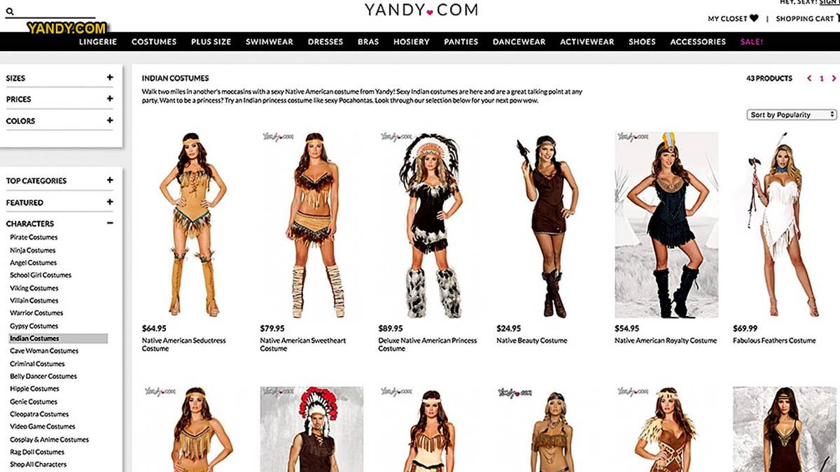 Petition to pull Yandy's 'sexy Native American' Halloween costumes gains  steam