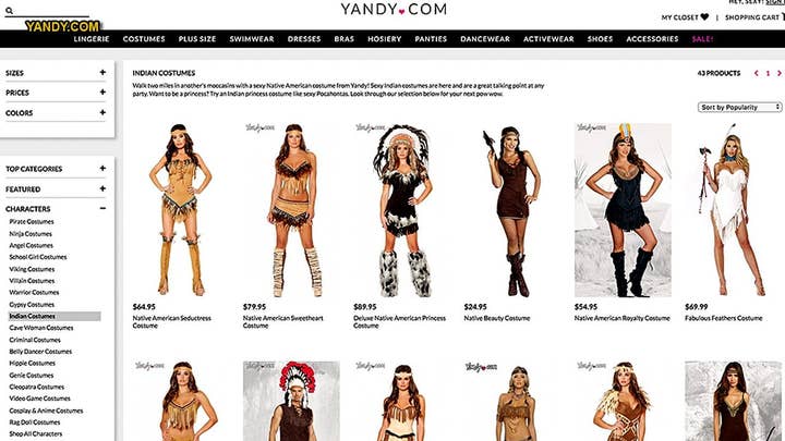 Yandy's skimpy 'Native American' costumes spark backlash