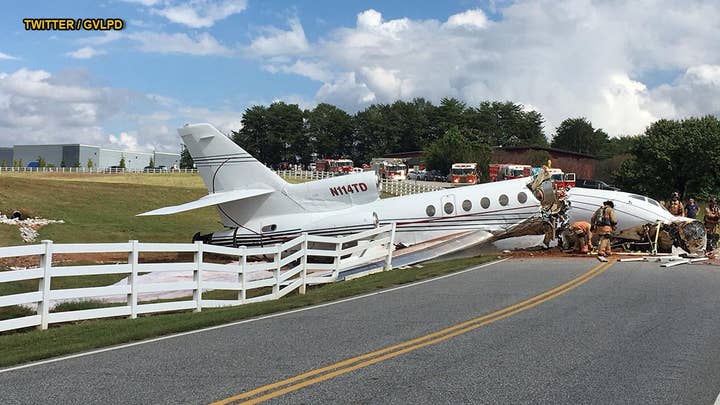 Two dead after jet runs off South Carolina runway