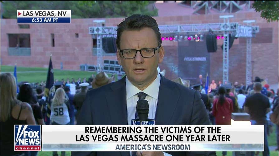 Sunrise ceremony marks one year since Las Vegas shooting