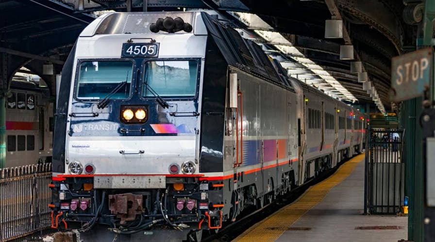 New Jersey train passenger caught on camera sanding his feet