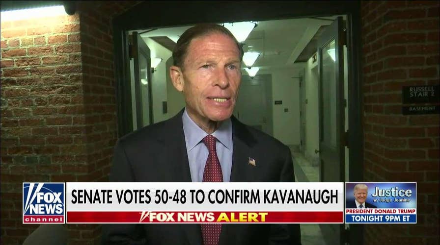 Sen. Blumenthal reacts to Brett Kavanaugh confirmation, calls it "saddest day" of his time in the Senate
