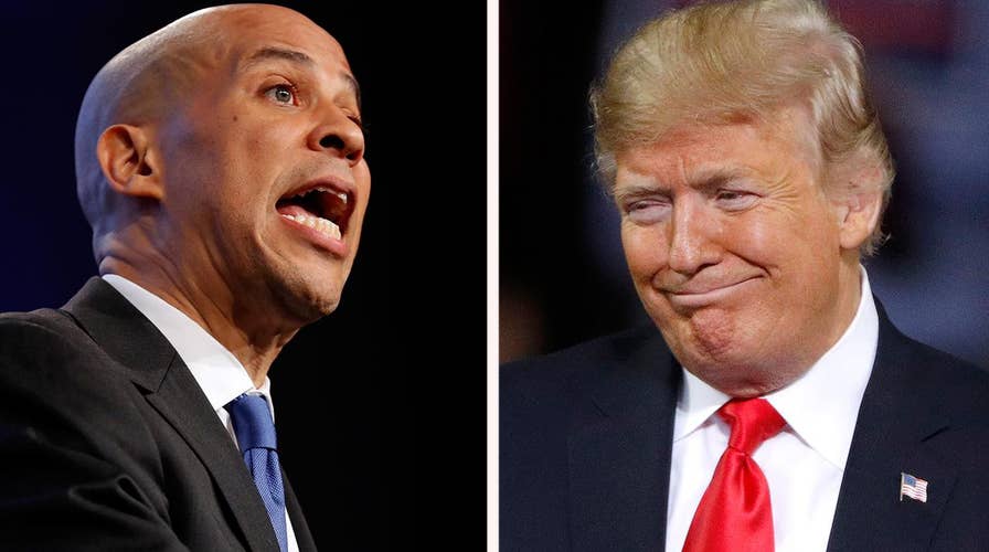 Cory Booker criticizes President Trump in Iowa