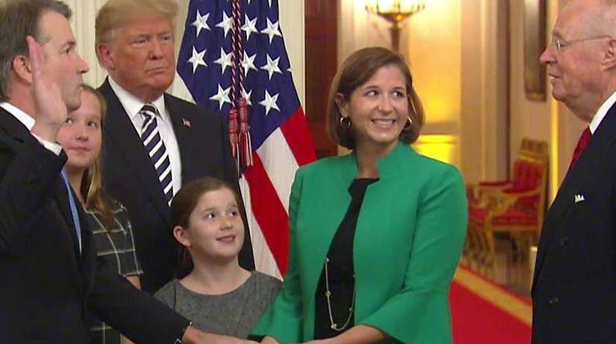 Justice Kavanaugh is sworn in at the White House