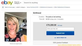 Man lists 'used' girlfriend for sale on eBay, is shocked when bids reach $119G