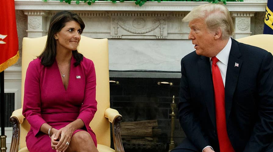 Trump praises Haley while announcing her departure