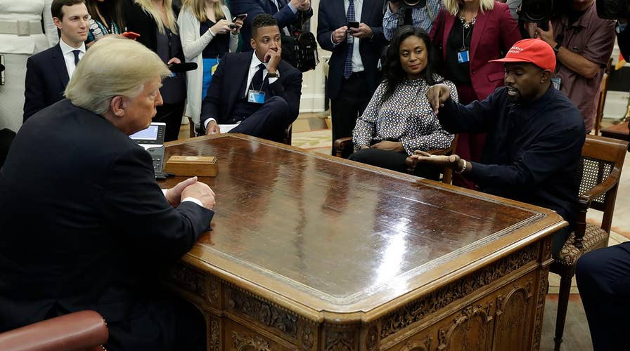 President Trump and rapper Kanye West meet in Oval Office