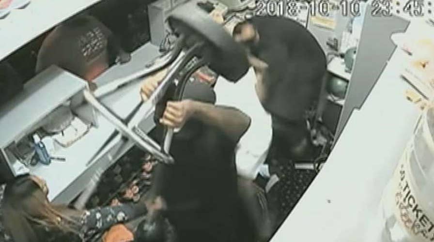 Angry bowlers attack employee with stool, bowling ball