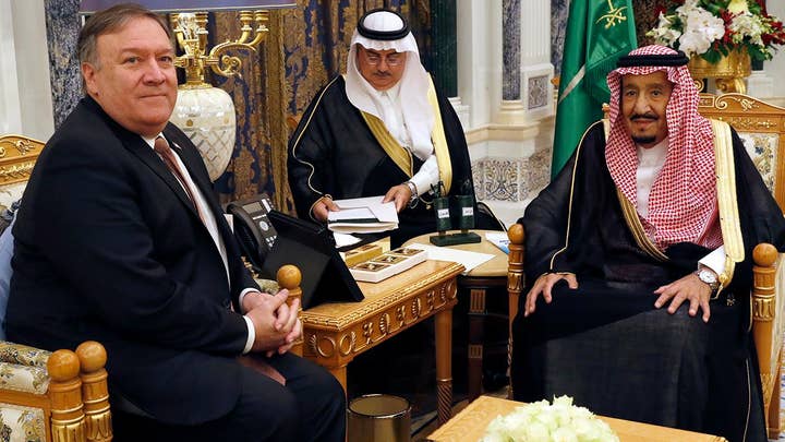 Secretary of State Mike Pompeo meets with Saudi king, prince over Khashoggi case