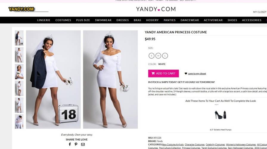 Yandy creates 'sexy' Duchess Meghan-inspired costume