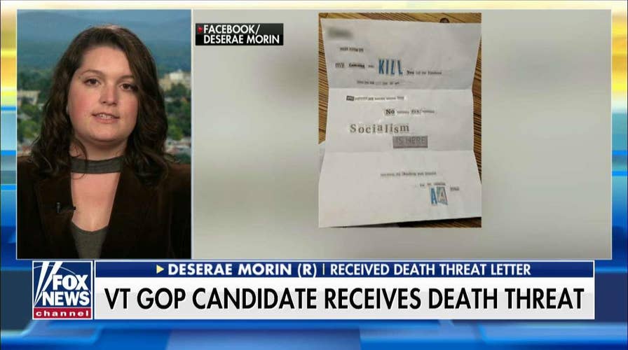 Vermont GOP candidate gets death threat letter.