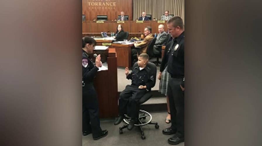 7-year-old sworn in as an honorary police officer