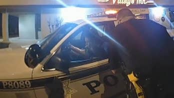 Handcuffed woman captured stealing cruiser in front of officers, dramatic video shows