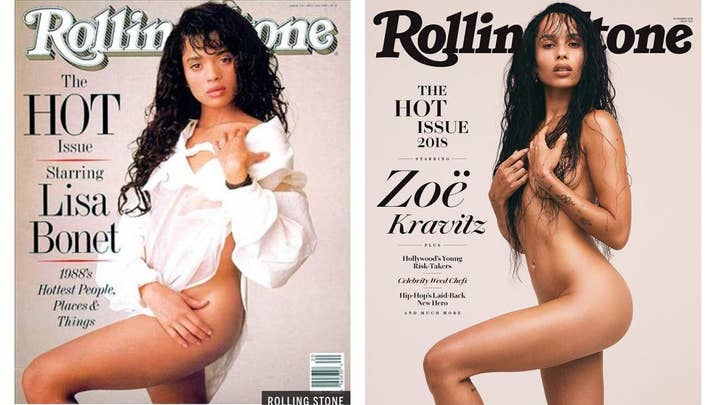 Zoe Kravitz recreates mom’s iconic Rolling Stone cover
