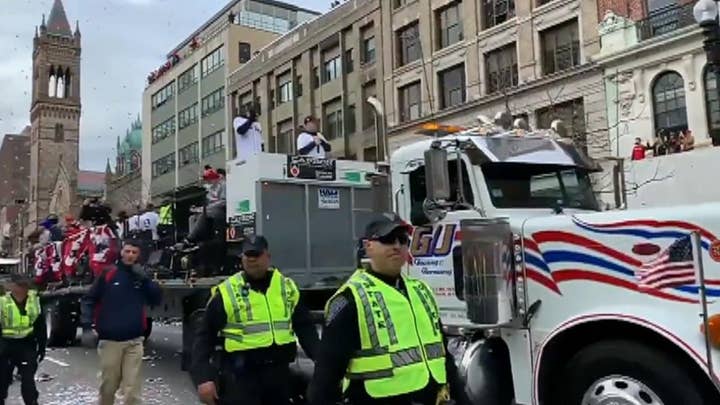 The Red Sox return to Boston for victory parade