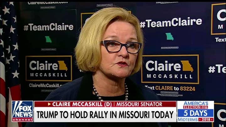 Claire McCaskill supports Trump's efforts on migrant caravan.