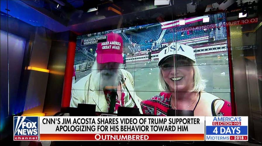 CNN's Acosta gets apology from Trump supporter at rally.