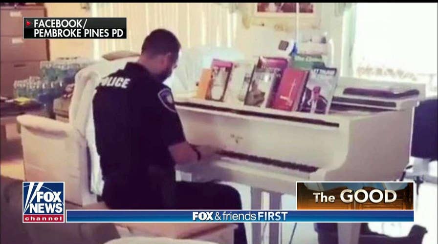 WATCH: FL Officer Plays Piano to Comfort Daughter After Elderly Father's Fall