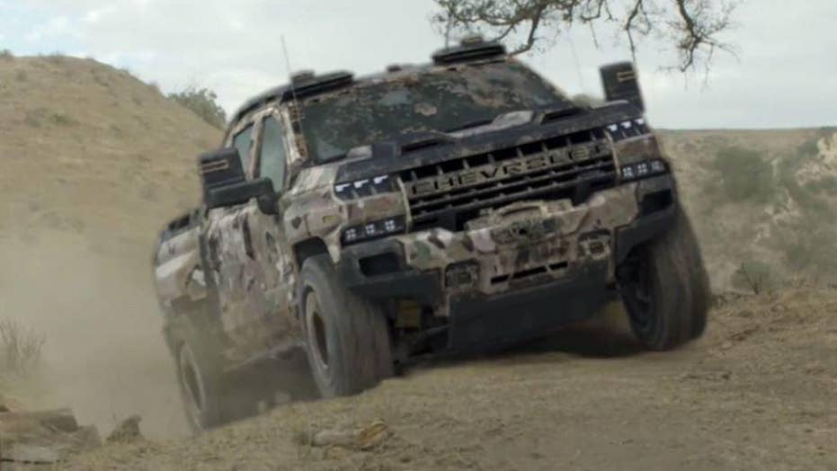 Stealthy hydrogen-powered Chevrolet Silverado military ... Stealthy hydrogen-powered Chevrolet Silverado military ...