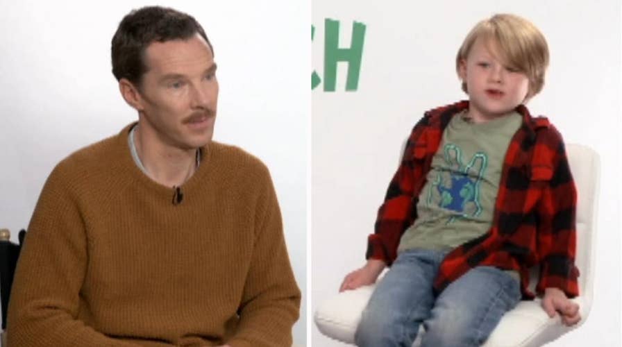 Benedict Cumberbatch talks to a young fan about 'The Grinch'