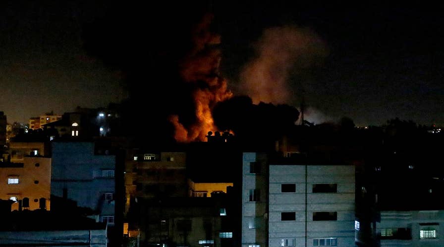 Israeli Iron Dome position responds to Hamas rocket attack