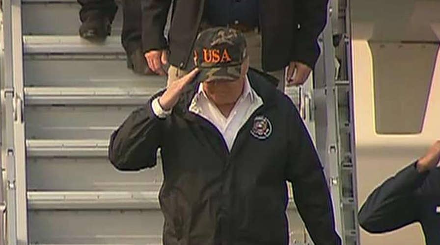 Trump arrives in California to survey wildfire damage