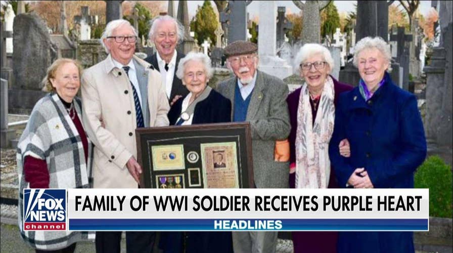 Army Veteran's Family Receives Soldier’s Purple Heart Award 100 Years After His Death