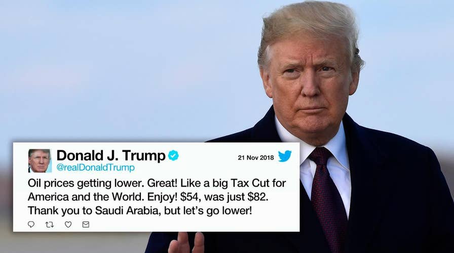 Trump thanks Saudi Arabia for lower oil prices