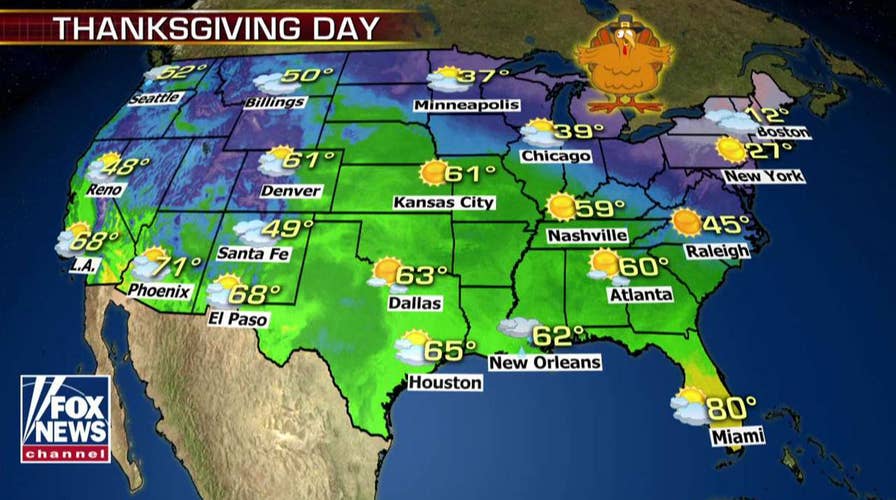 National forecast for Thursday, November 22