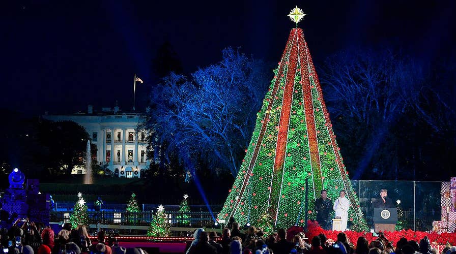 President Trump, first lady light National Christmas tree