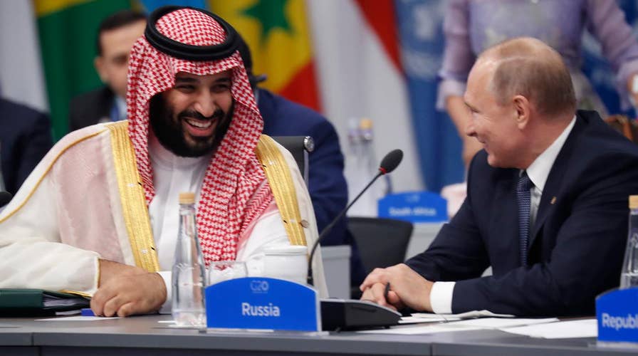 Putin and Saudi crown prince high-five, laugh at G20 summit