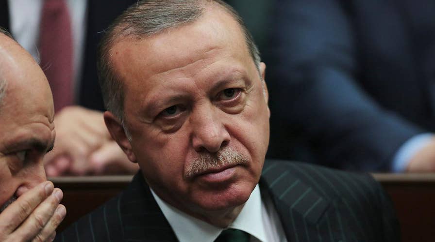 Turkish President Erdogan holds a press conference