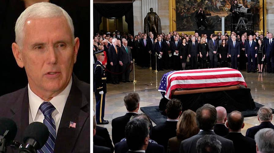 Vice President Pence eulogizes George H.W. Bush