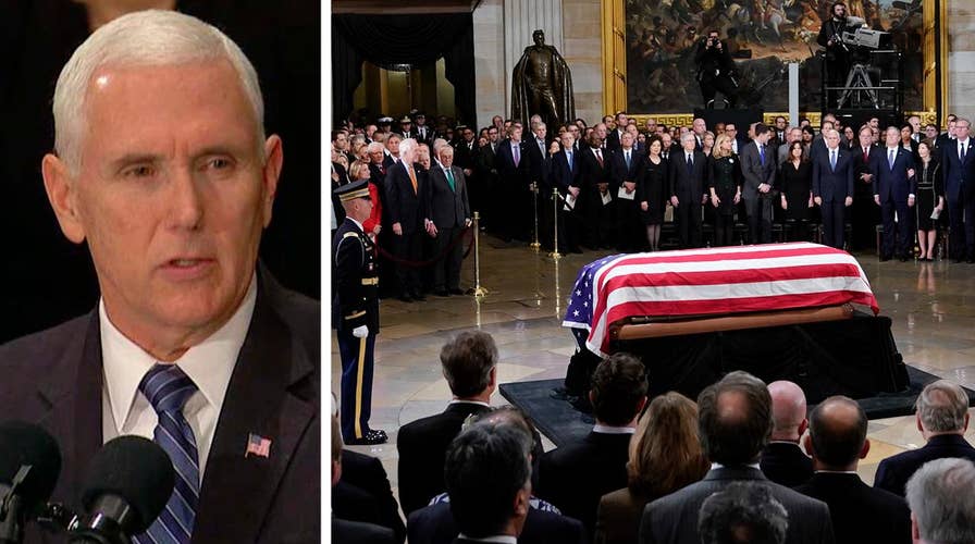 Vice President Pence eulogizes George H.W. Bush