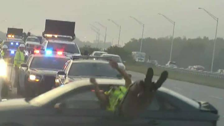 Florida trooper tossed into air after being struck by car